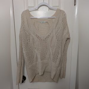 Urban Outfitters Kimchi Blue Cream Cable  Knit Sweater Mohair Oversized